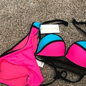 NWT tinibikini bikini vibrant colors! Sz large l